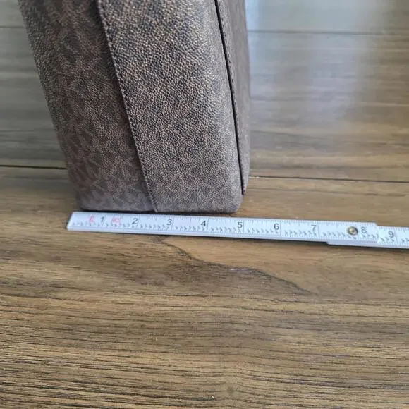 Michael Kors Jet Set Travel Medium Double Pocket Sould Tote/Bag Brown New - Picture 7 of 10